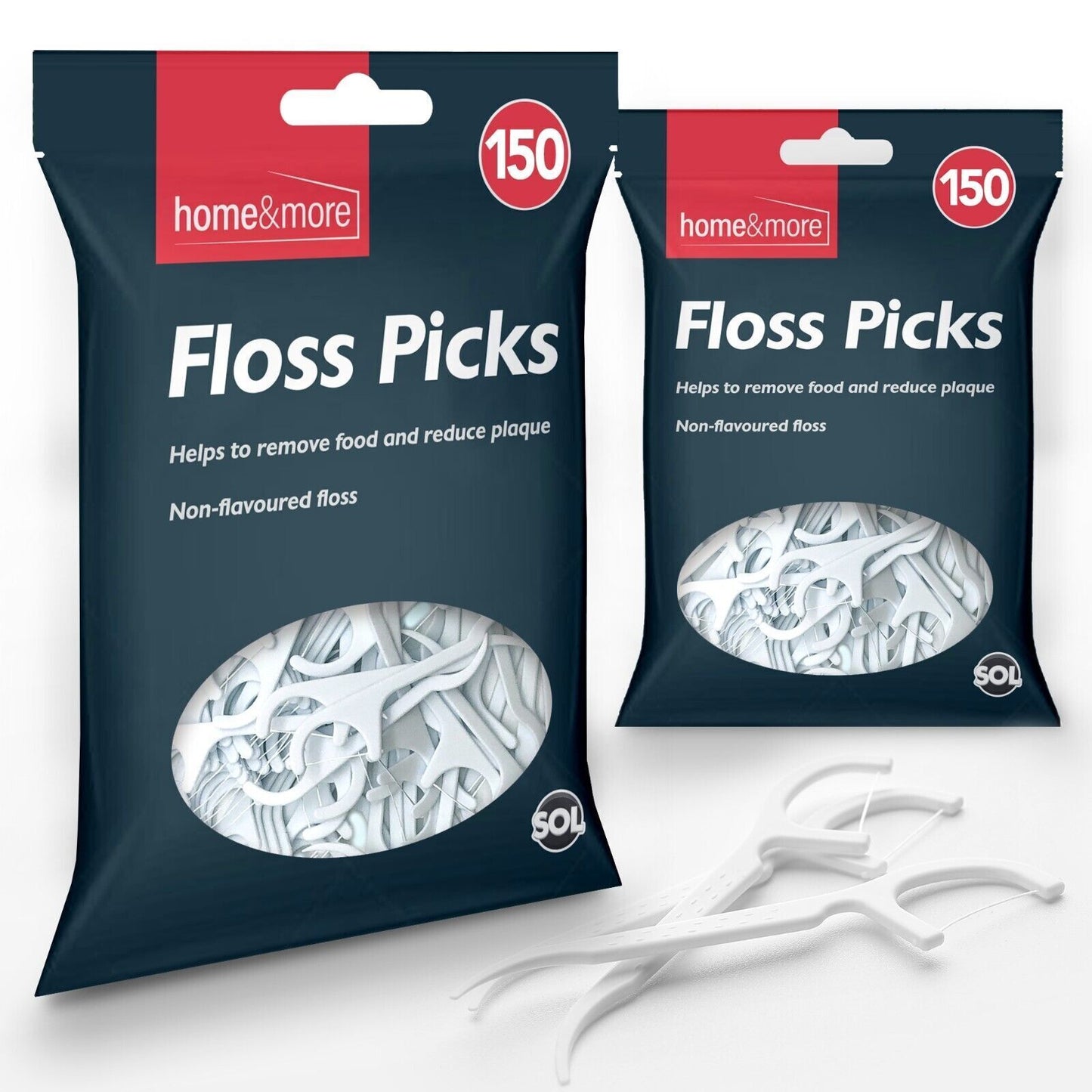 300Pk Dental Floss Sticks | Interdental Tooth Harps Teeth Picks Oral Plaque Care