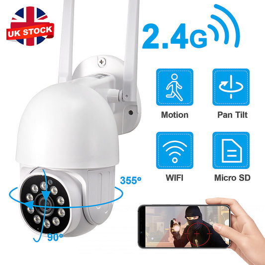 1080P IP Camera Wireless WIFI Outdoor CCTV HD PTZ Smart Home Security IR Cam UK