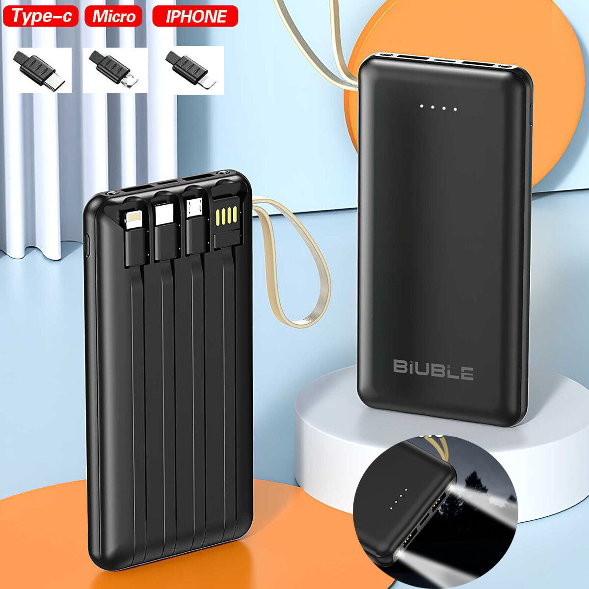 90000000Mah Power Bank USB-C Pack Backup Battery Fast Charger for Mobile Phone