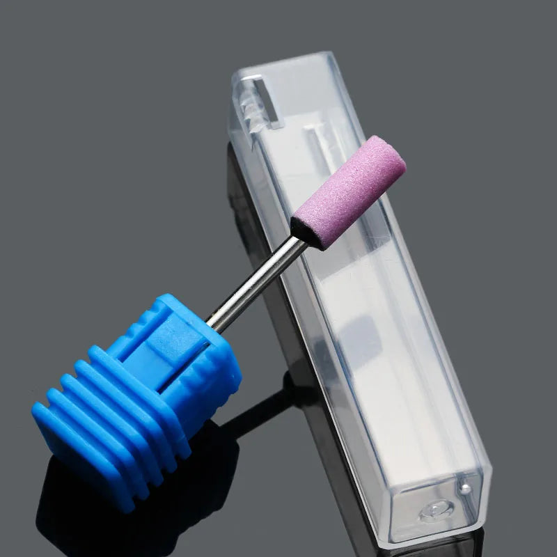 Pink Ceramic Stone Burr Drill Bits Milling Cutter Manicure Electric Corundum Nail Files Machine Nail Drill Polishing Accessories