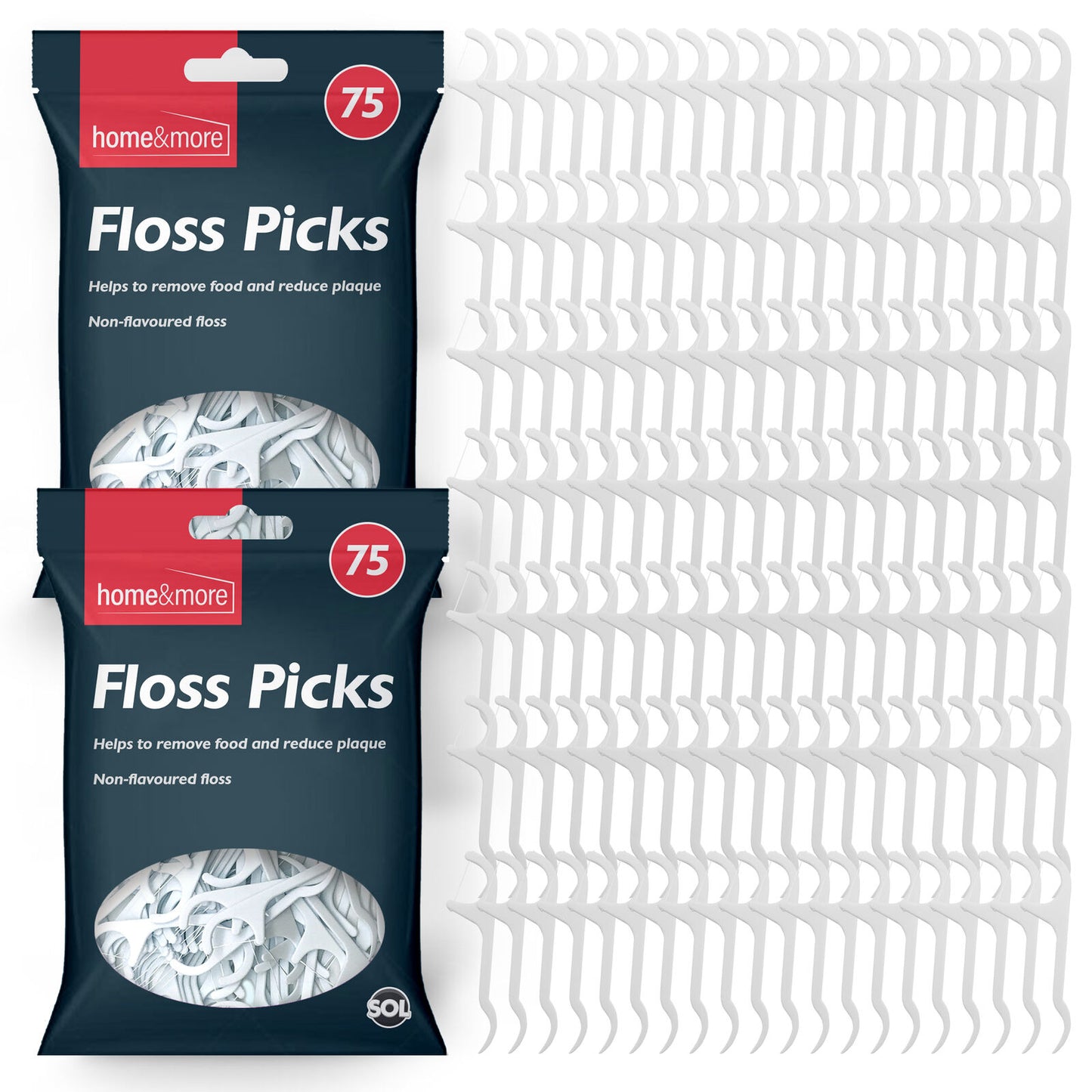 300Pk Dental Floss Sticks | Interdental Tooth Harps Teeth Picks Oral Plaque Care