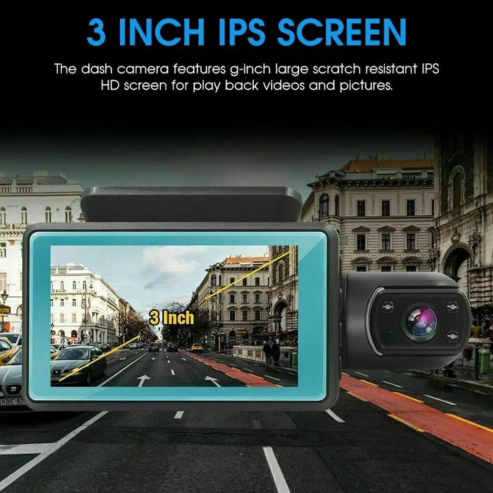 1080P Car Recorder Camera Auto Wide Angle Night Vision Dual Camera Camera HD inside Front Rear Camera Dual Lens Recorder