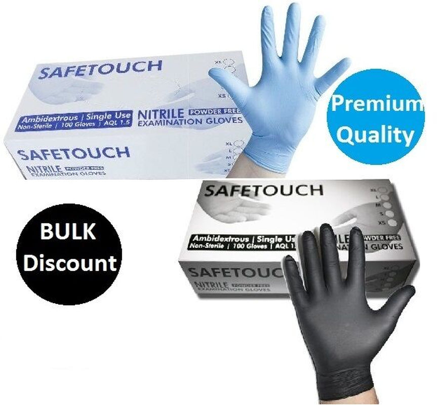 Strong Disposable Black Nitrile Blue Nitrile Powder Free Gloves Multi Purpose